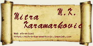 Mitra Karamarković vizit kartica